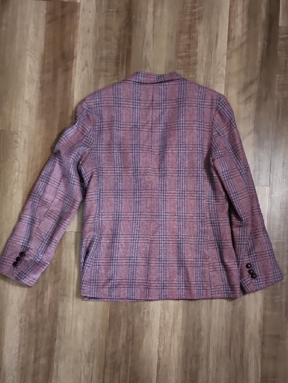 Oscar de la Renta Vintage Plaid Skirt Suit Set Mauve Wool Blend 2PC - Picture 10 of 16